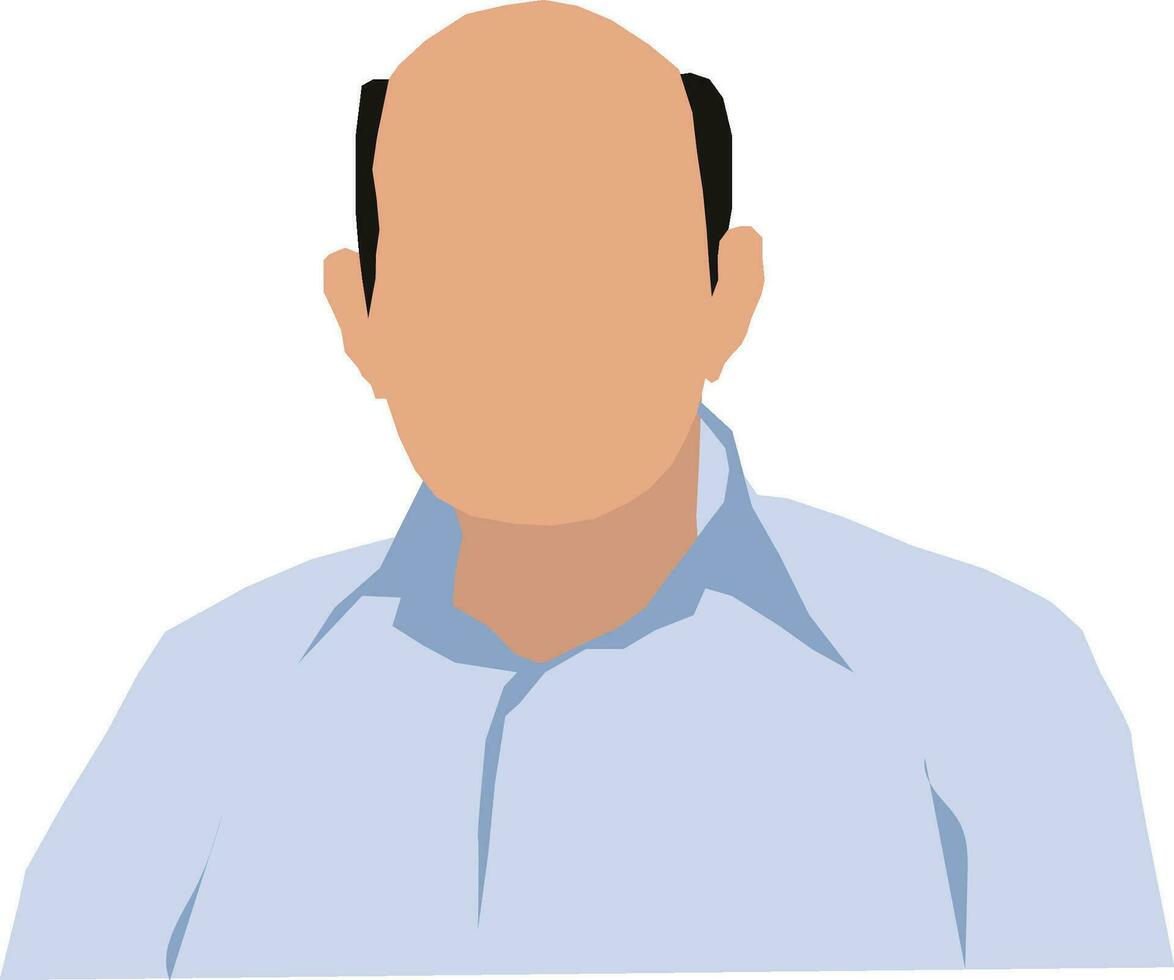 Blank old man profile photos vector