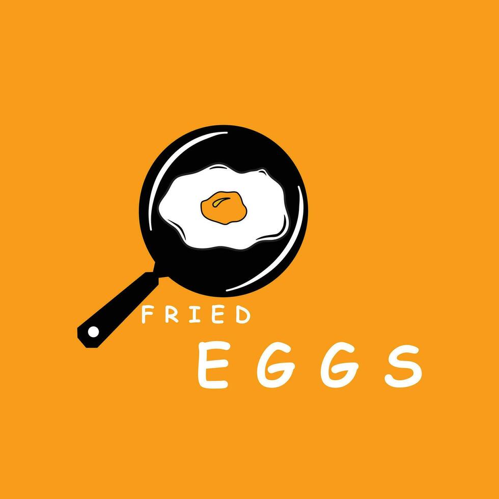 frito huevos comida vector ilustración diseño gráfico