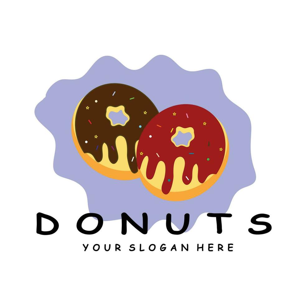 donuts logo design template vector illustration