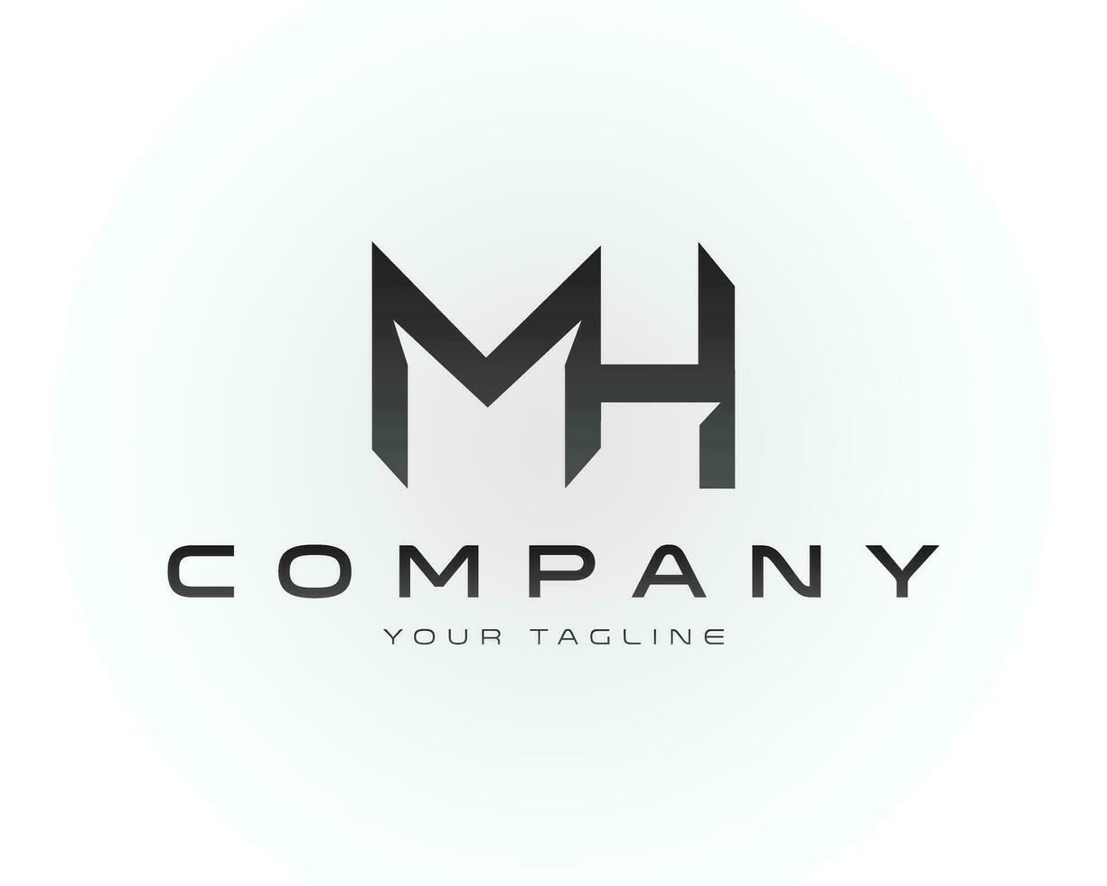 Letter MH Logo Vector Template.
