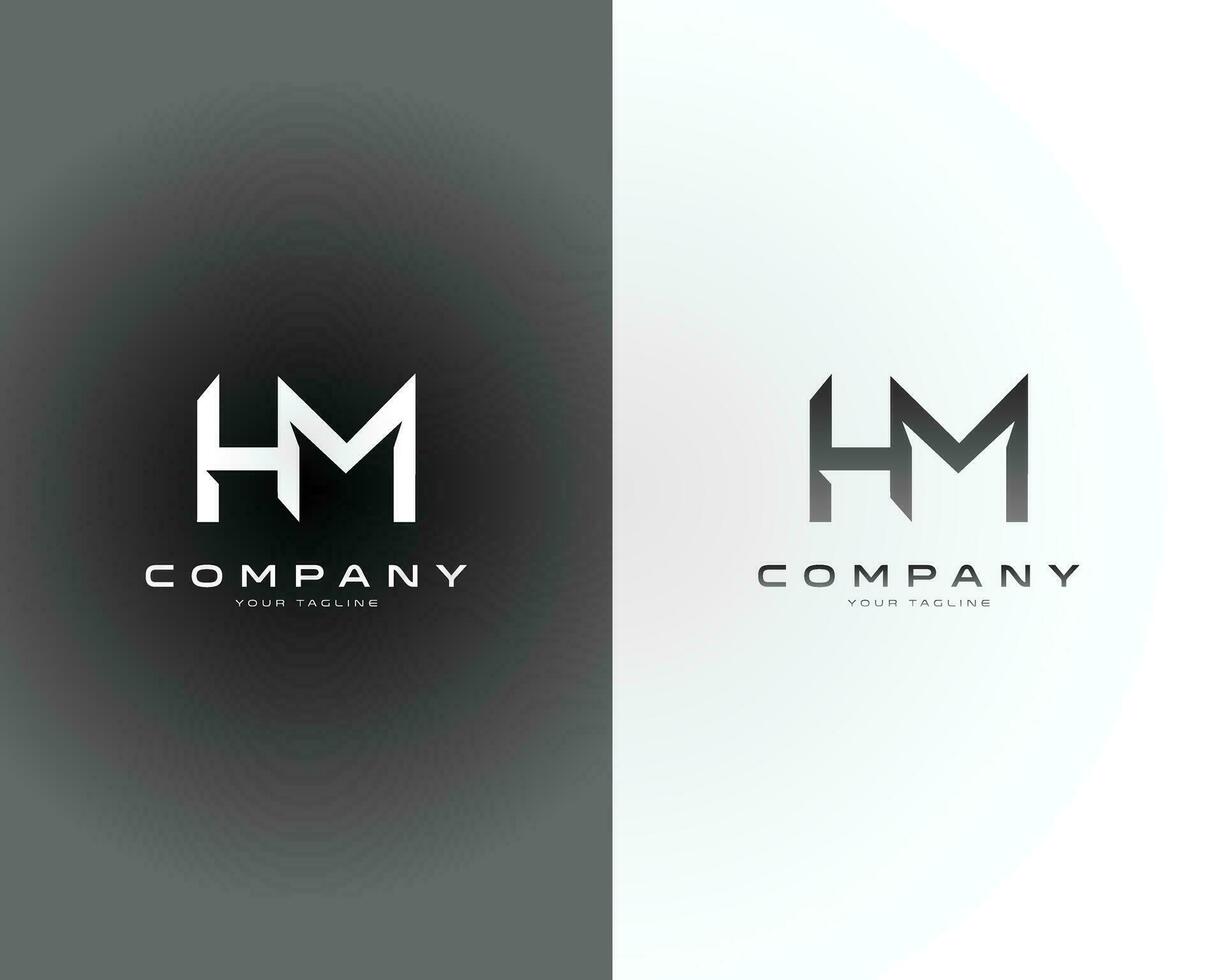 Initial HM Logo Letter Creative Icon Vector. vector