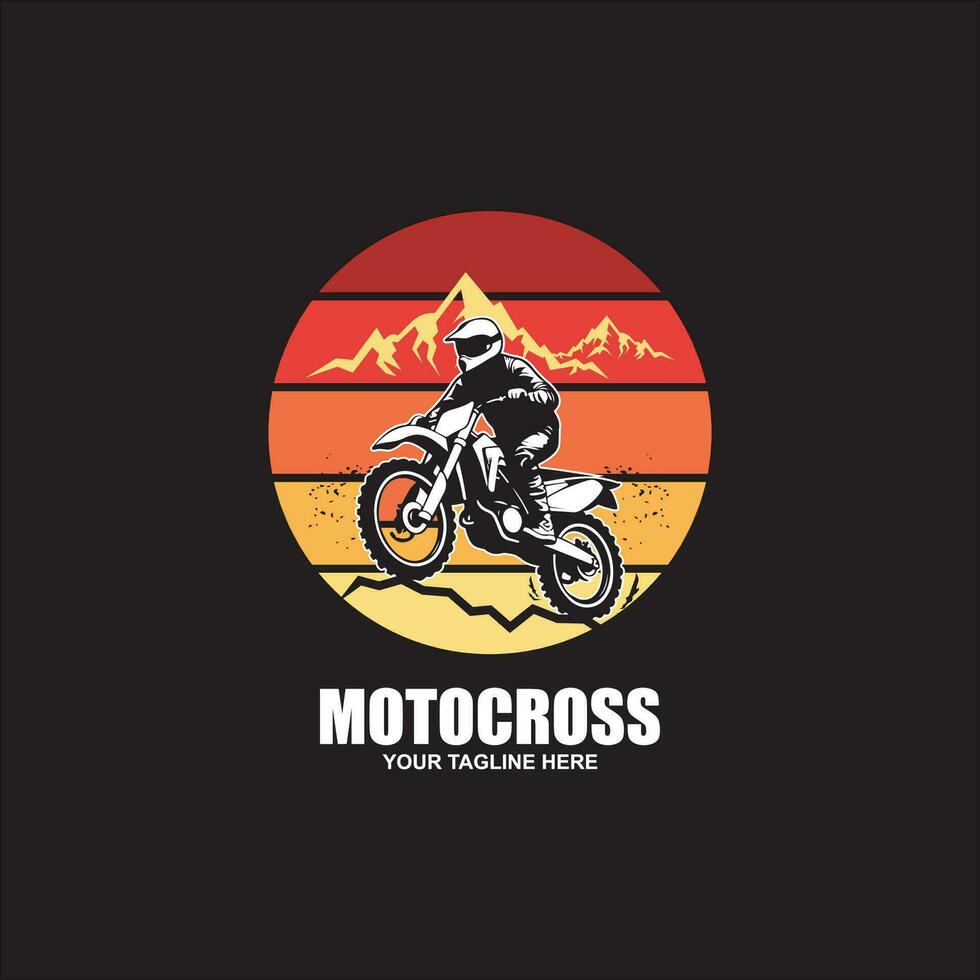 insignia de motocross emblema parche letrero logo diseño de motocross pegatina vectorial vector