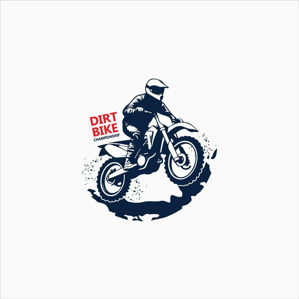 Motocross Jump silhouette Vector isolated on white background