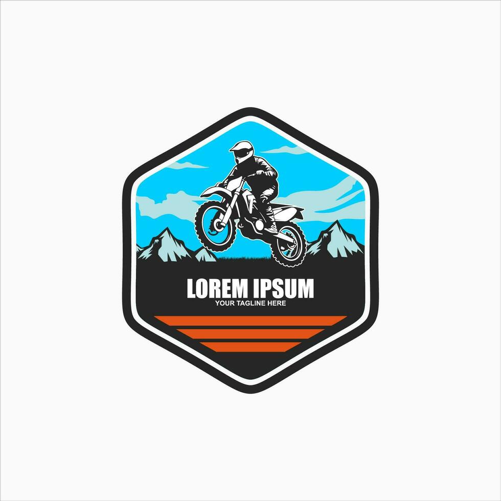 Downhill mountain biking and motocross design. vector