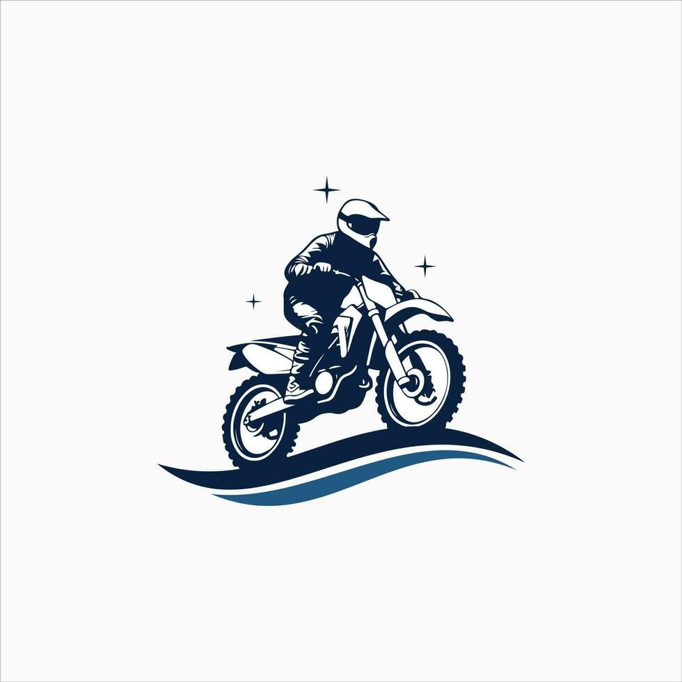 motocross silueta logo vector