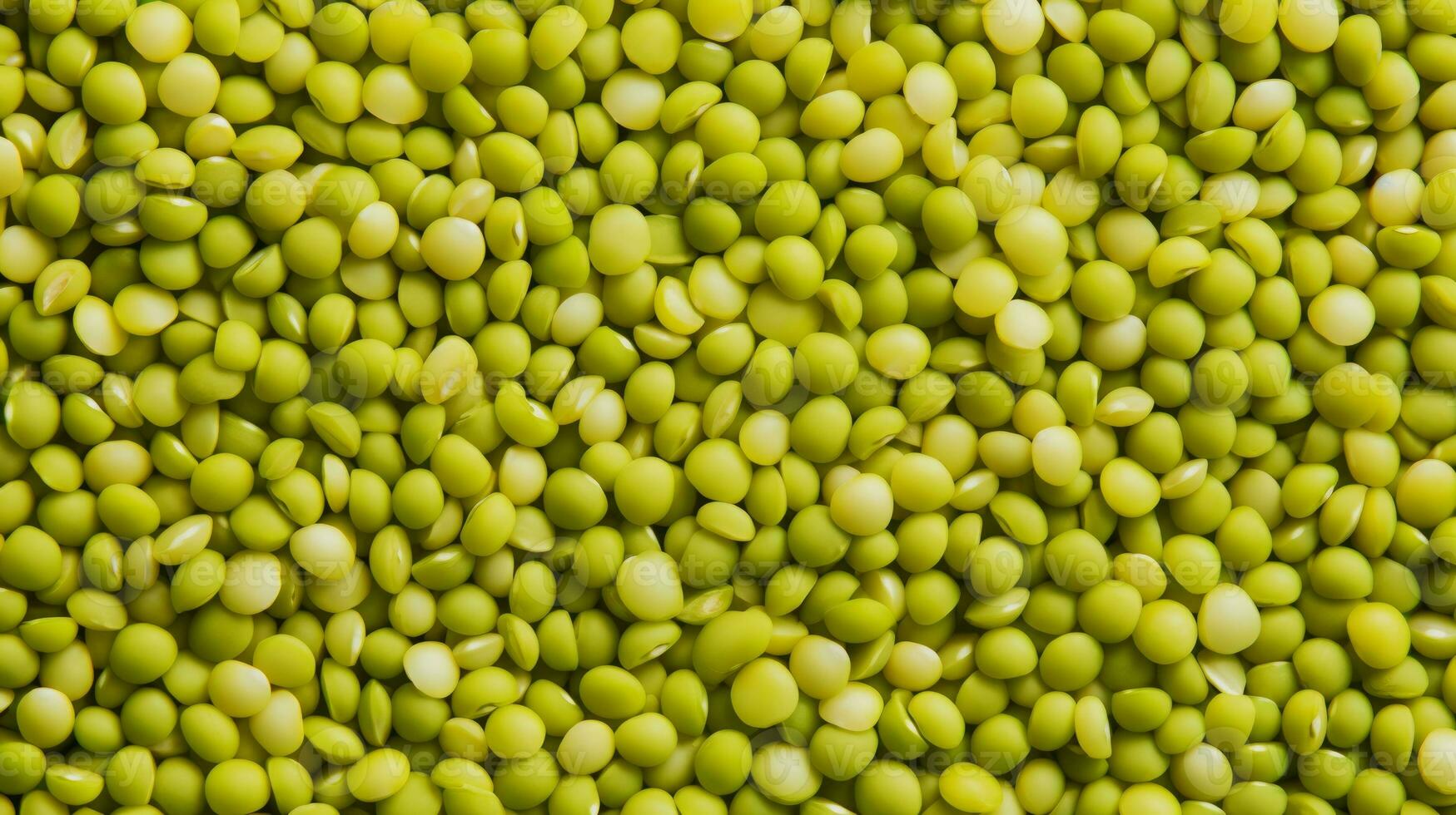 AI generated Top view of mung bean. Background texture of uncooked mung bean. Green Legumes. Superfood. Copy space. Banner photo