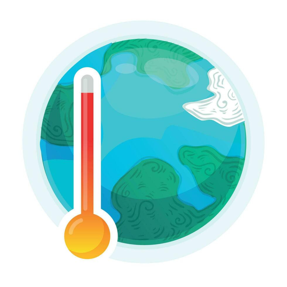 Global warming. vector concept. Earth weather vector