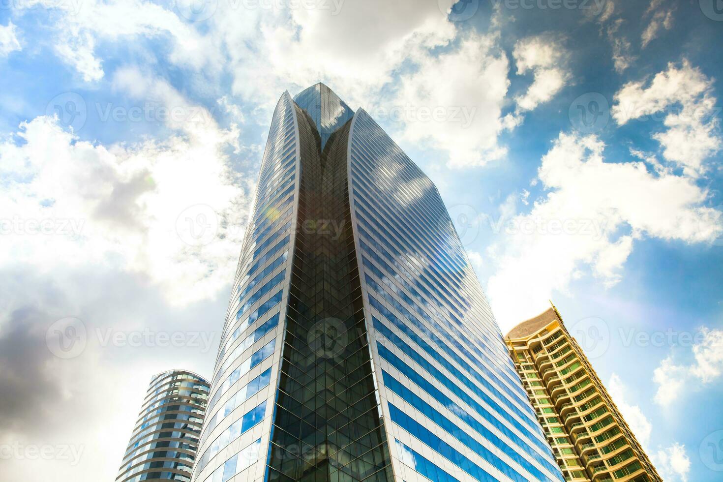 modern building in business area agints sky photo