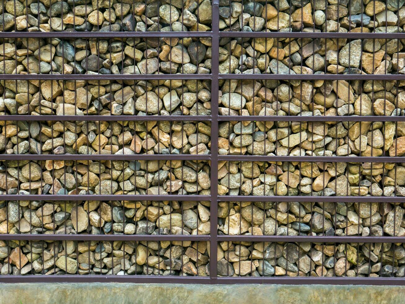 wall construct by stone fence photo