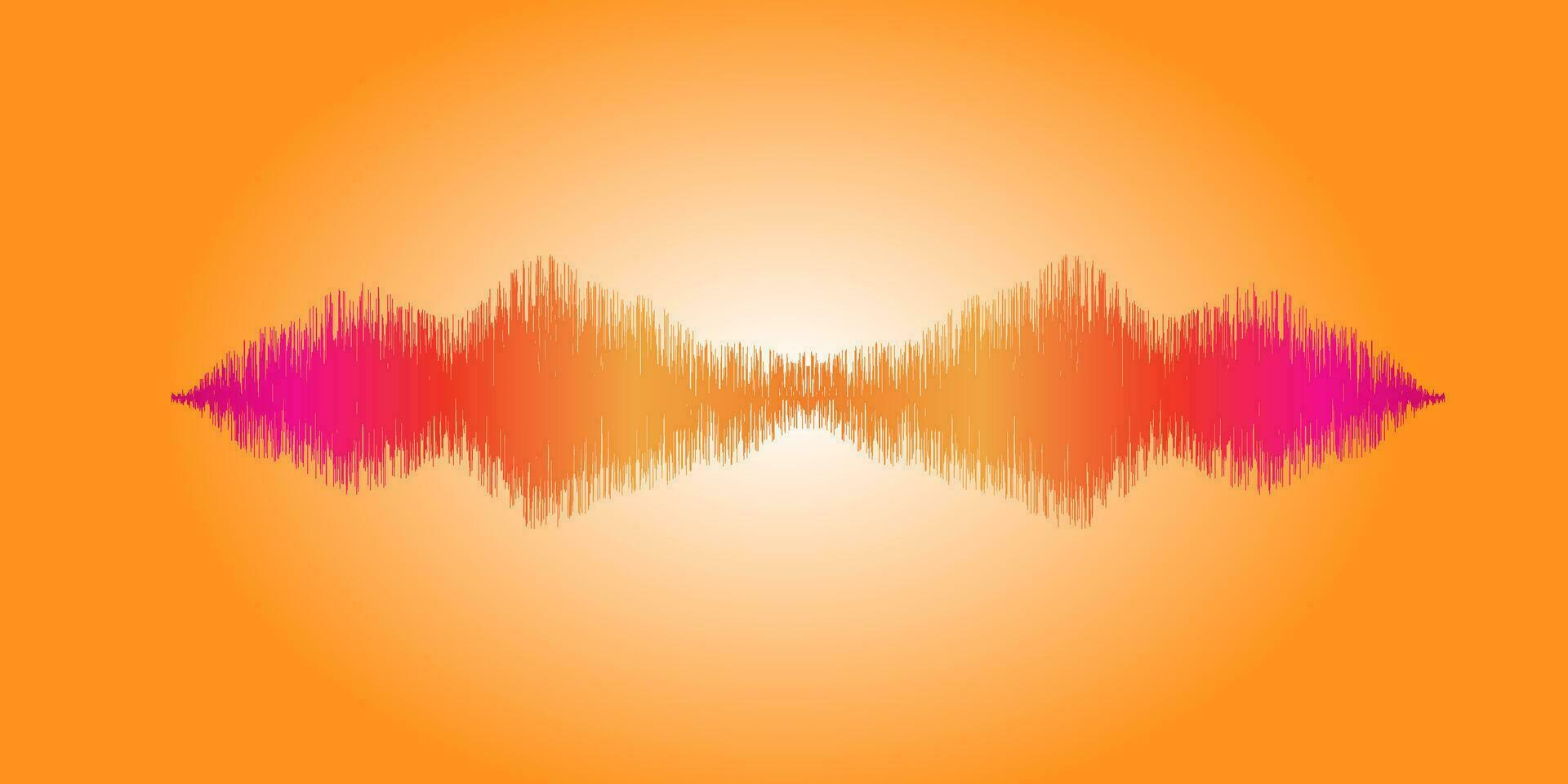 Vector Sound waves. Oscillating glowing light. abstract background
