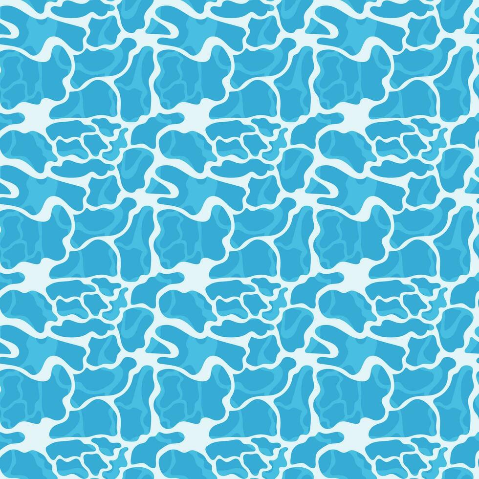 Waves of blue water. A template with a pool of water. Abstract swimming pool background. The bottom of the pool. Water in the pool. Summer background. Vector illustration