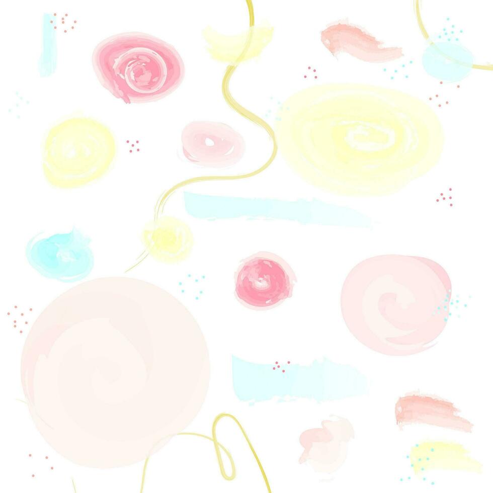 Background with colored watercolor circles. Vector abstract background.