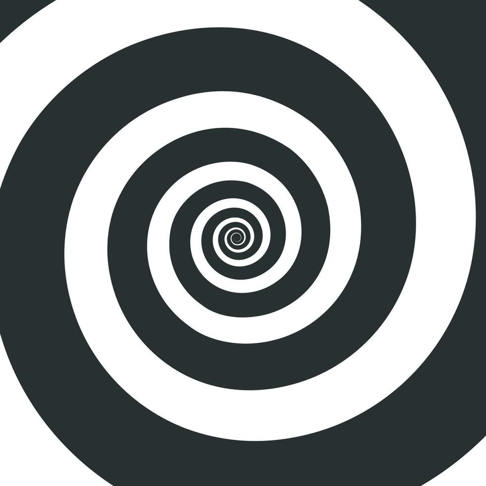Hypnotic spiral. Hypnotic swirl circular, illustration circle effect vector