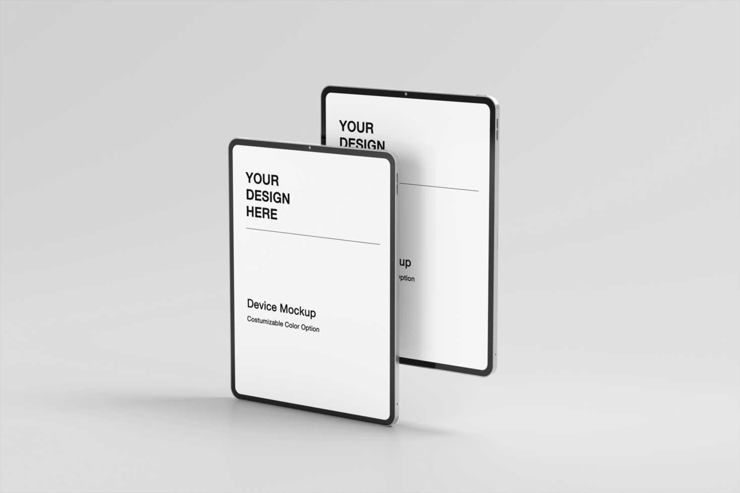 Tablet device mockup with minimalist background psd