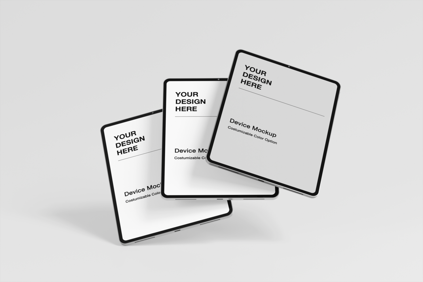 Tablet mockup with minimalist background design and realistic scene psd