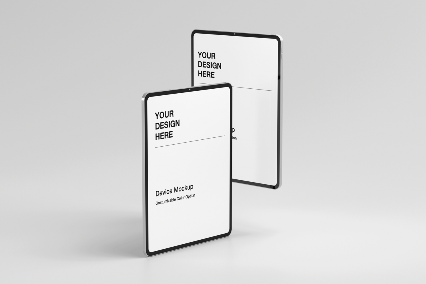 Tablet device mockup with minimalist background psd