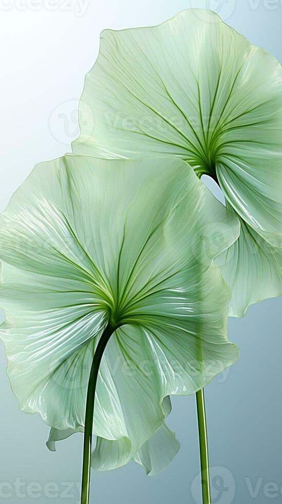 ai generado transparente loto hojas modelo aislado antecedentes creado con generativo ai foto