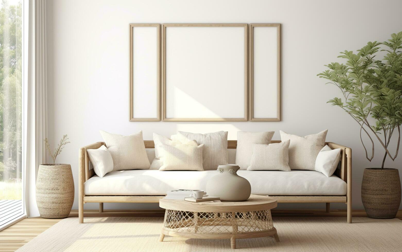 AI generated Interior of stylish room with soofa Created with …