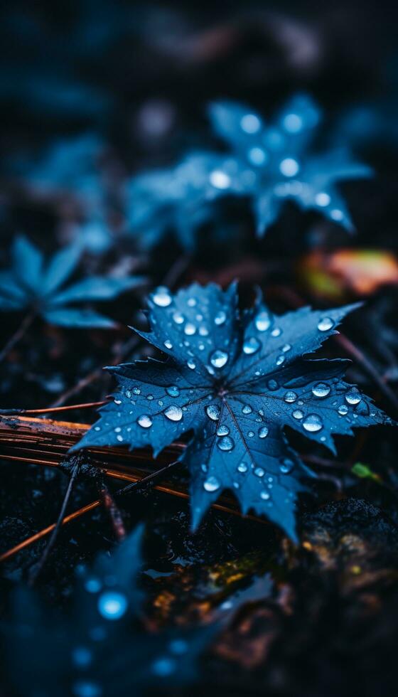 AI generated 4K colorful leaf AMOLED wallpaper for mobile photo