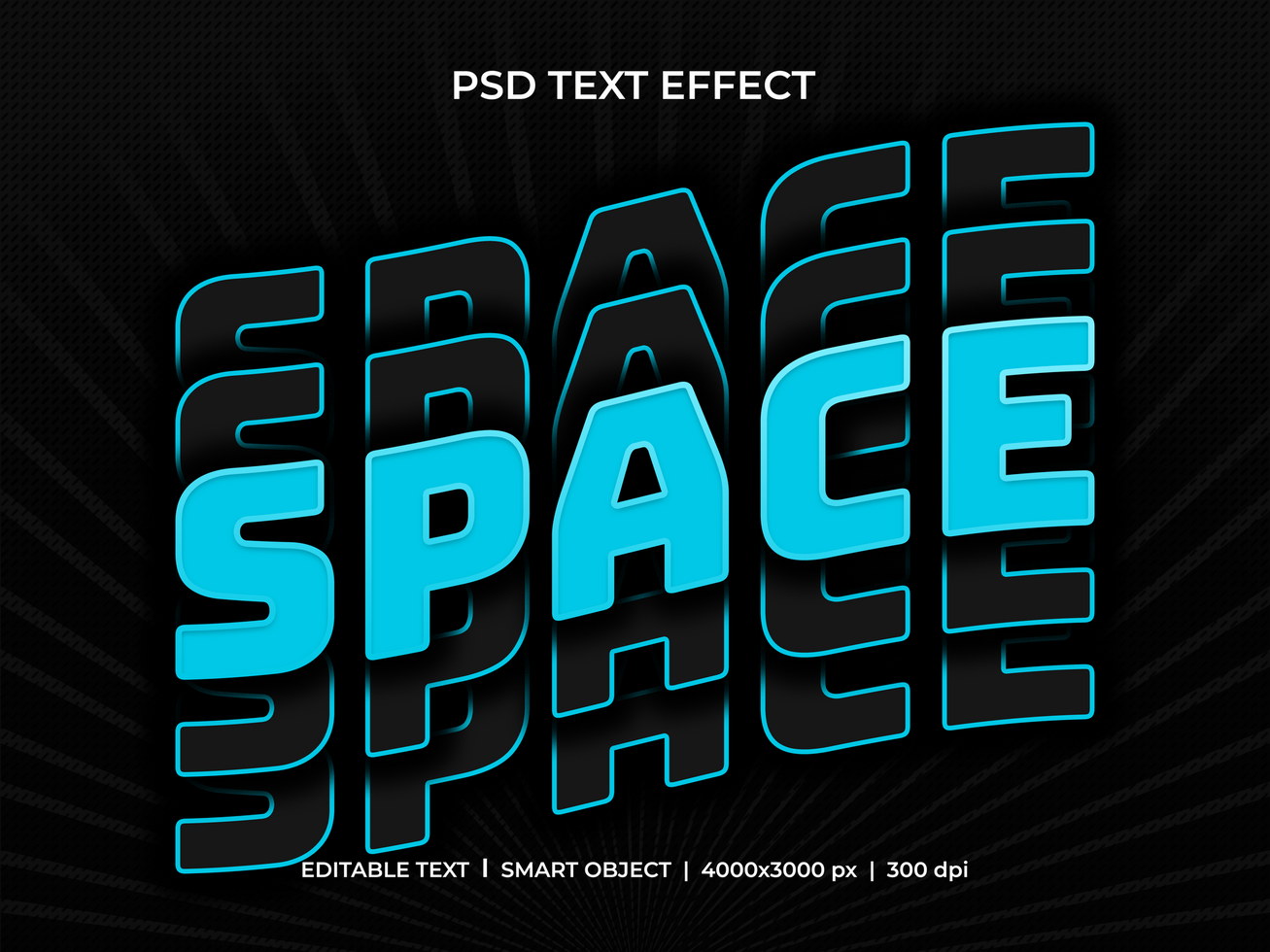 espace rue style texte effet psd