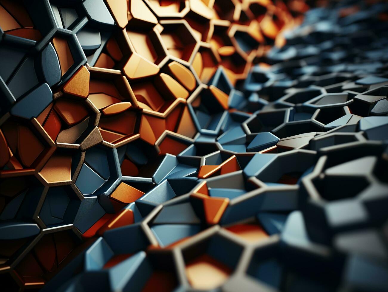 AI generated Abstract 3D soft color Wall photo