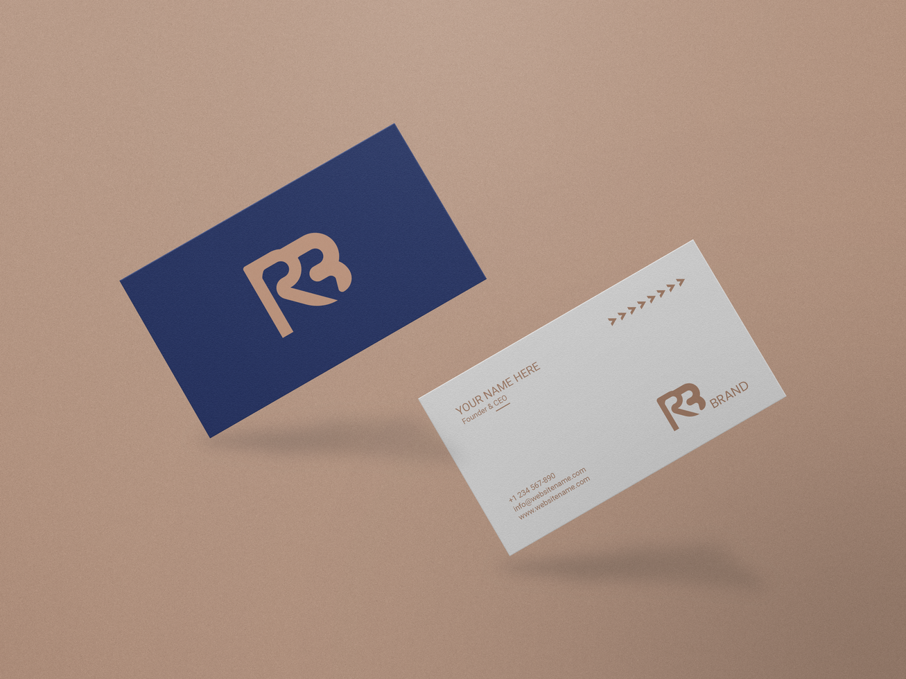 Minimal  business card, Corporate business card , Clean Business Card Free Template psd