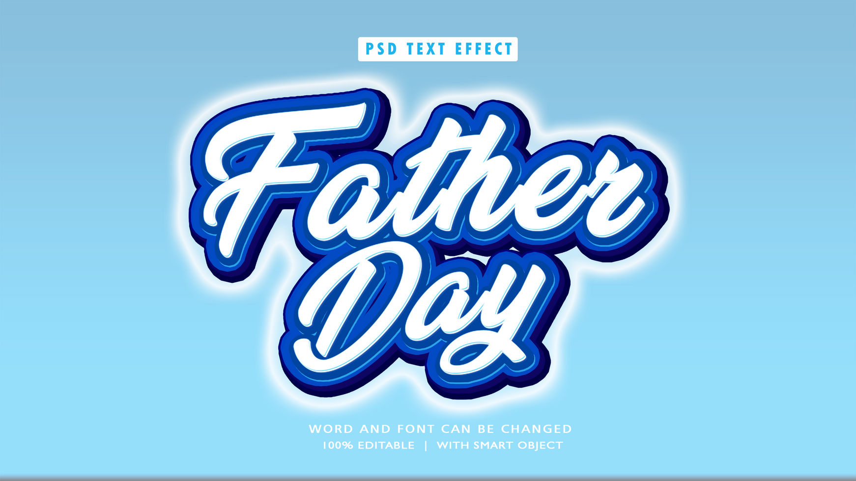 Father Day Editable Text Style Effect psd
