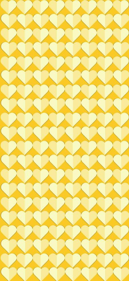 Background with gold paper hearts vector