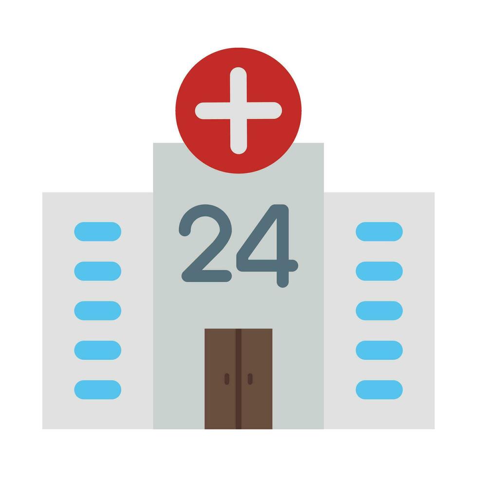 24 7 Medical Service Vector Flat Icon For Personal And Commercial Use.