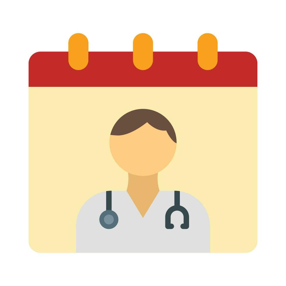 Doctor Visit Day Vector Flat Icon For Personal And Commercial Use.