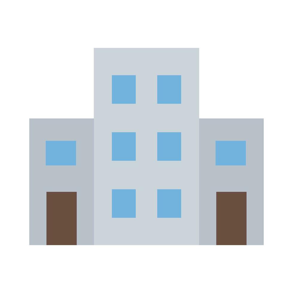Office Building Vector Flat Icon For Personal And Commercial Use.