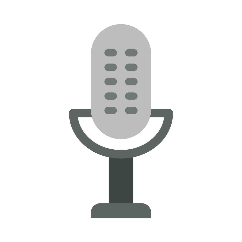 Microphone Vector Flat Icon For Personal And Commercial Use.