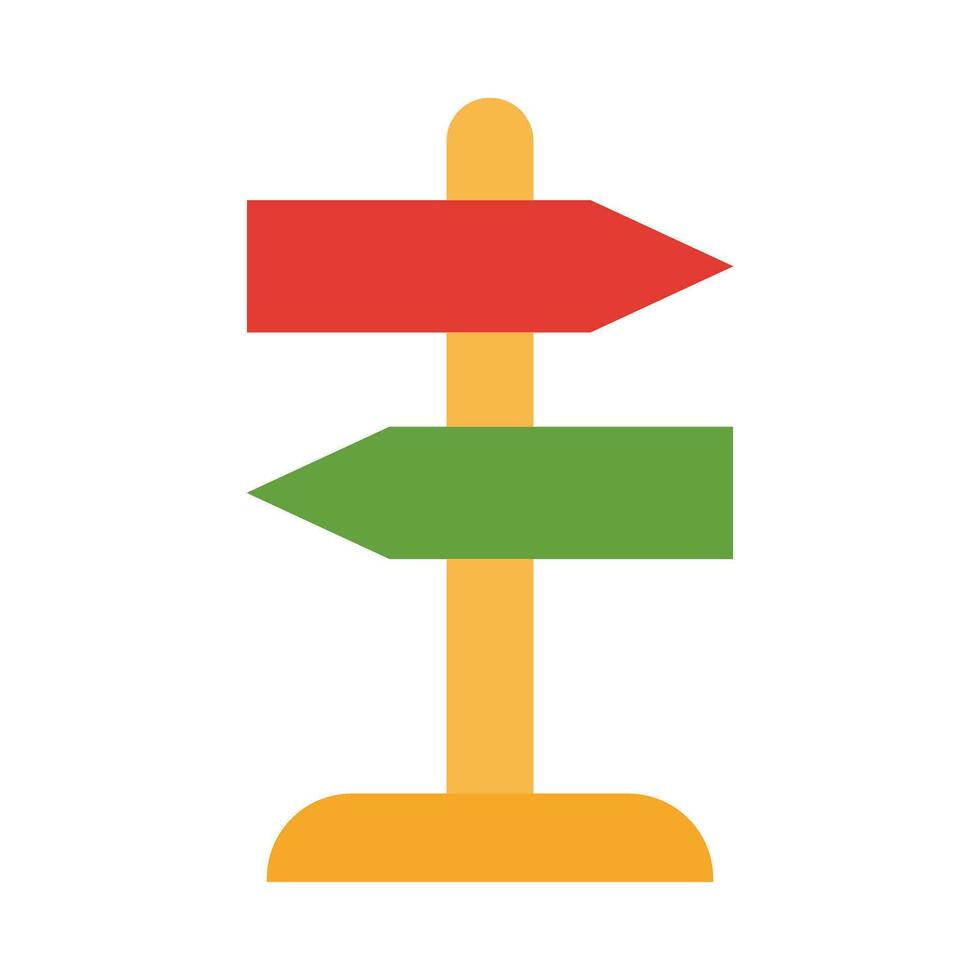 Signpost Vector Flat Icon For Personal And Commercial Use.