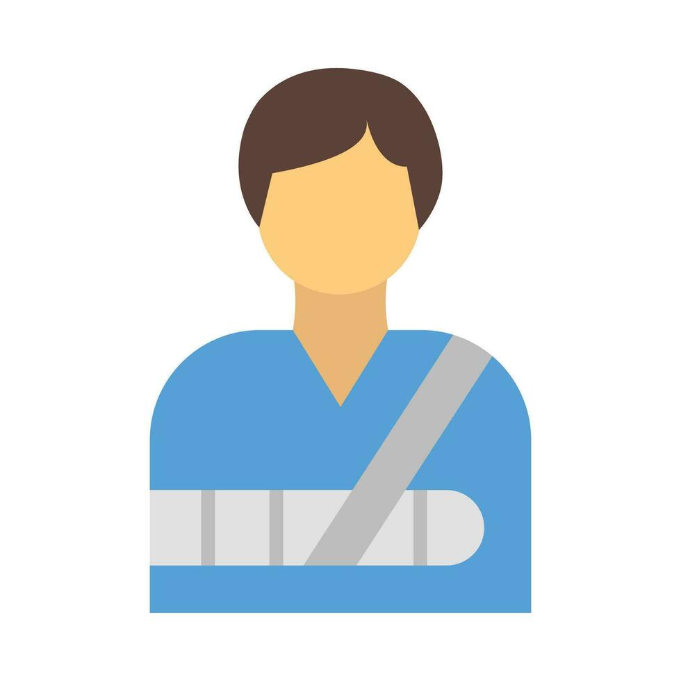 Bandaged Person Vector Flat Icon For Personal And Commercial Use.