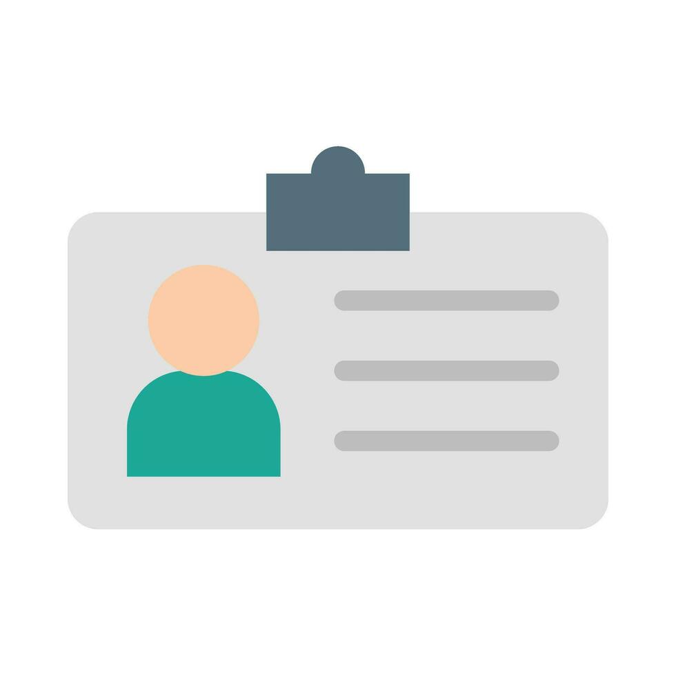 Id Card Vector Flat Icon For Personal And Commercial Use.