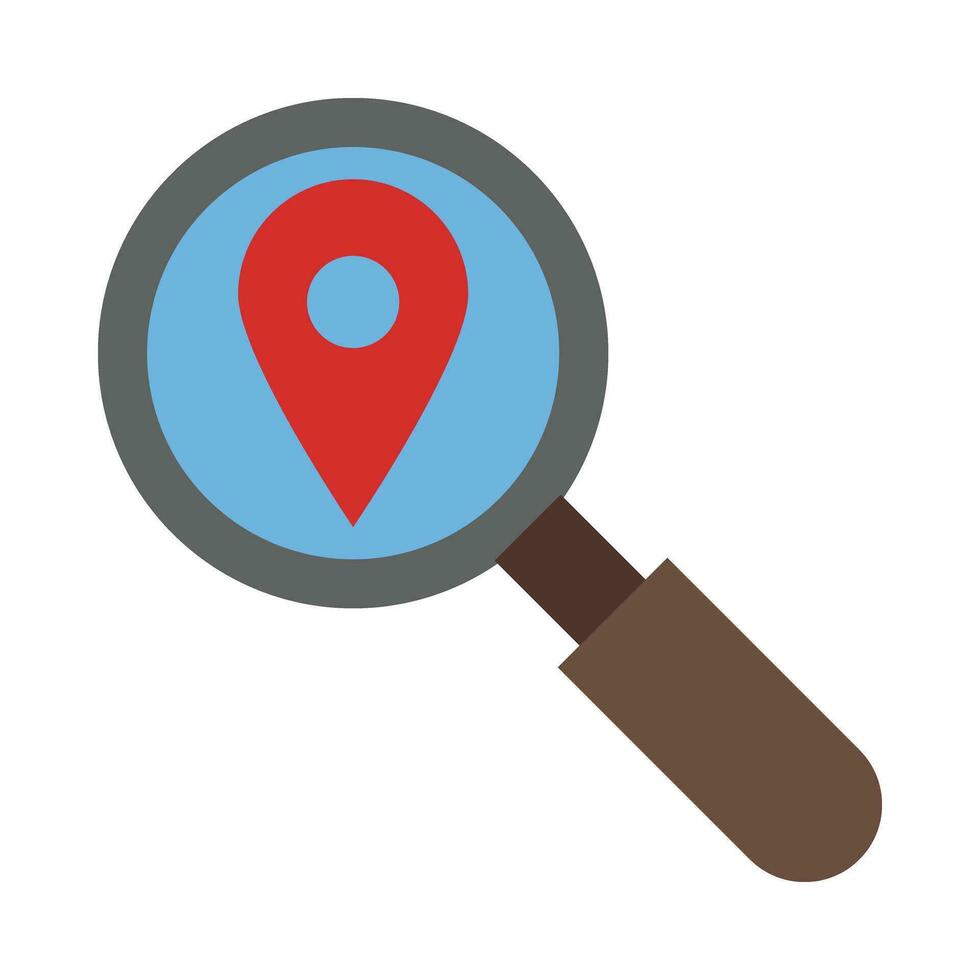 Geography Search Vector Flat Icon For Personal And Commercial Use.