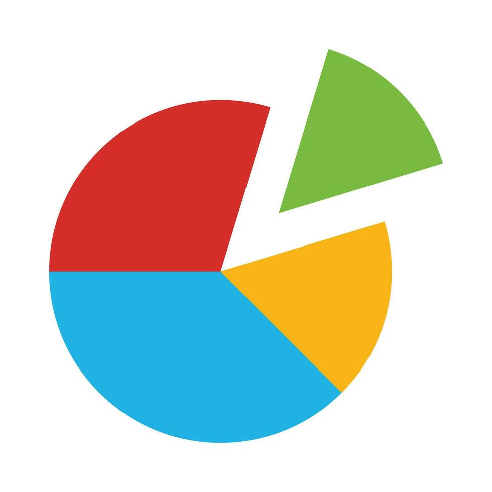 Pie Chart Vector Flat Icon For Personal And Commercial Use.