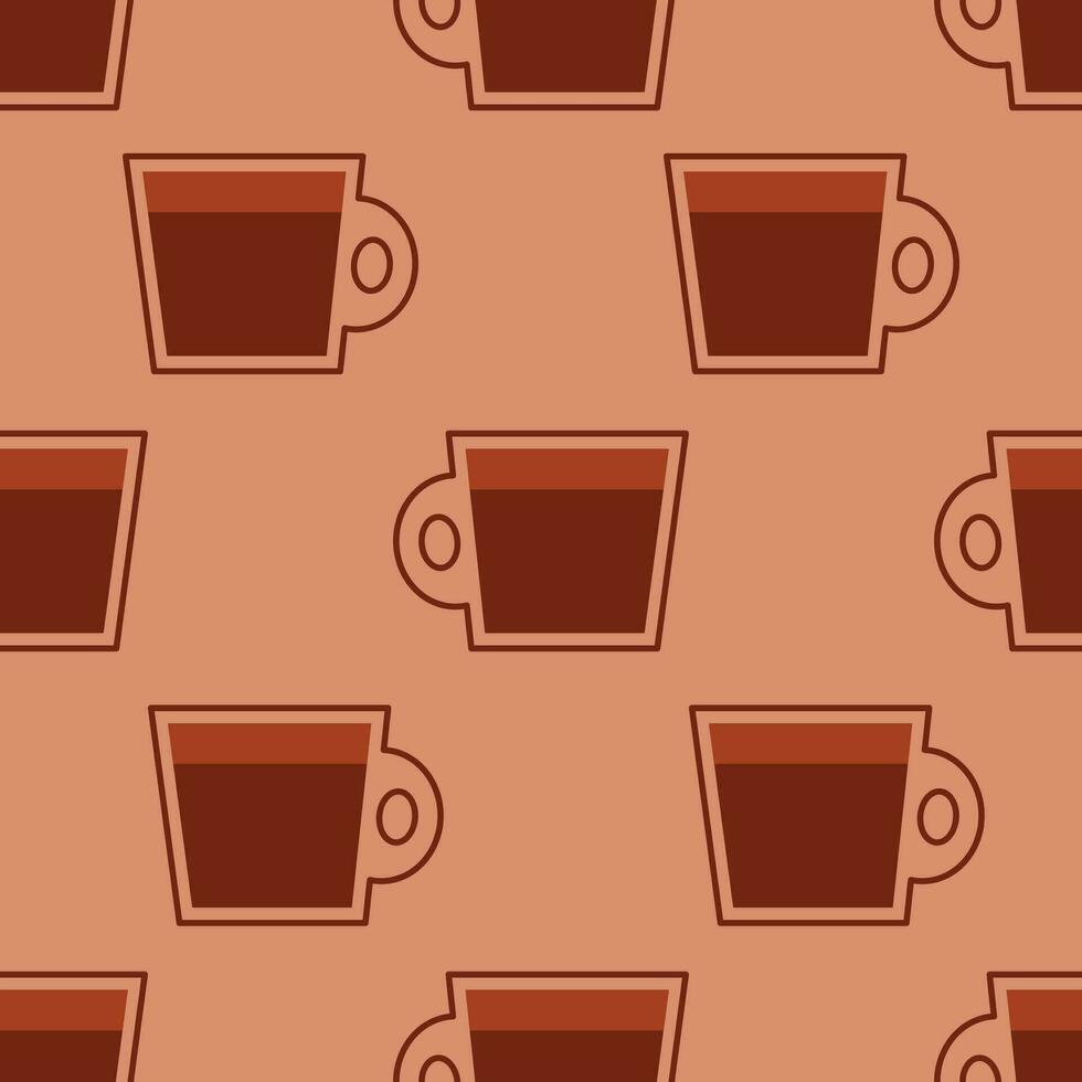 Seamless pattern with cups of coffee vector