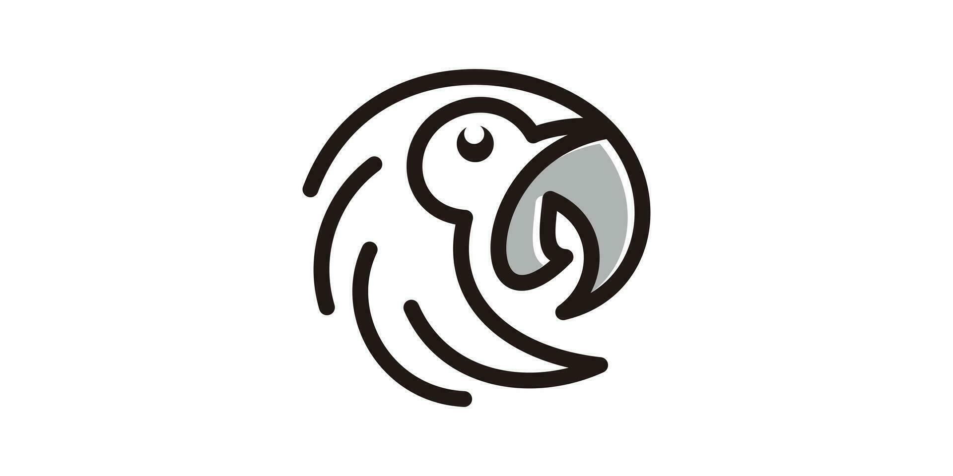 parrot head logo design, icon, vector, symbol. vector