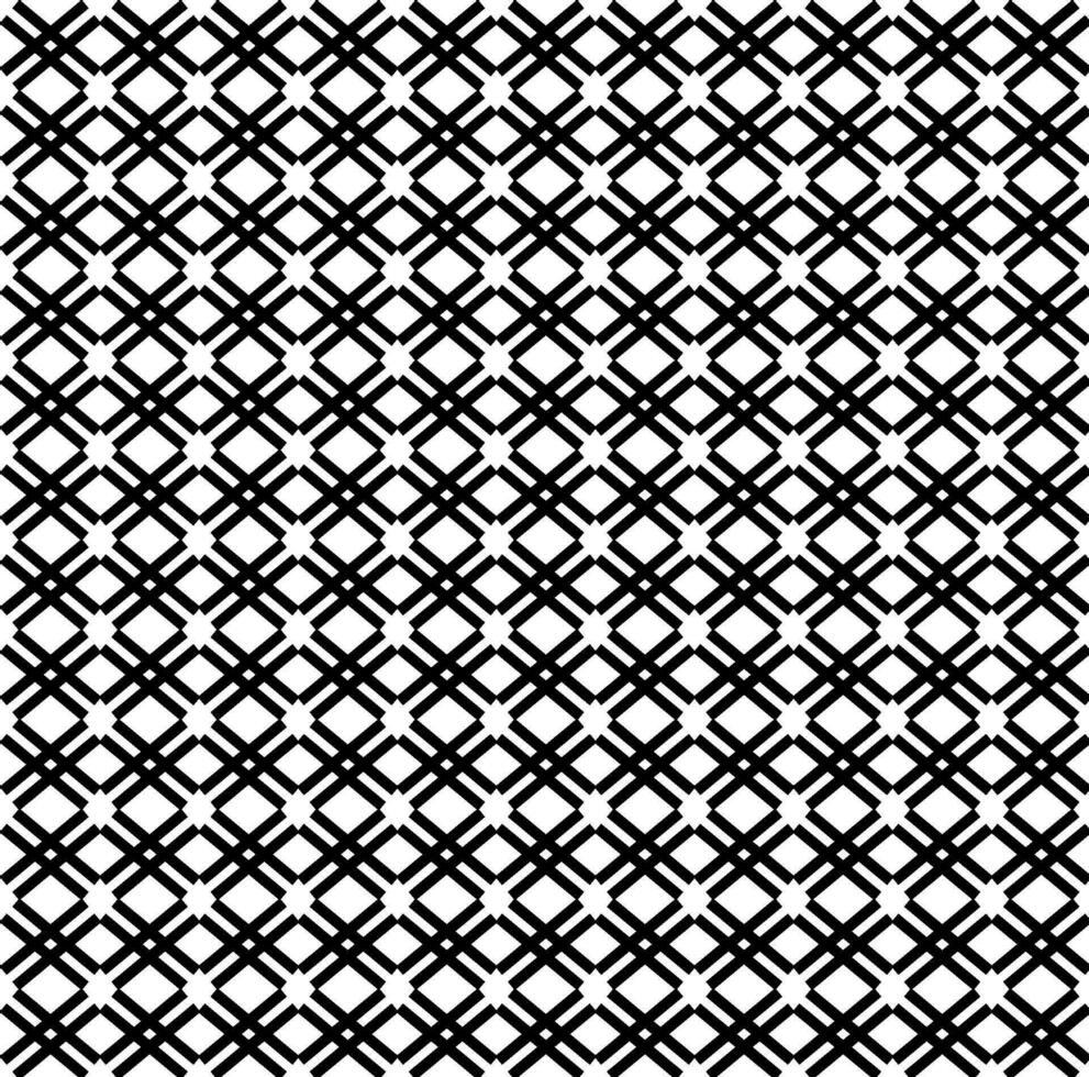 Vector, seamless, geometric texture in the form of black lines and quadrangles on a white background vector