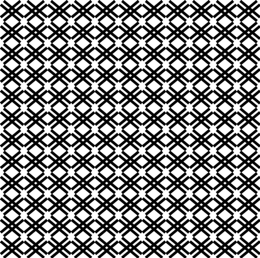 Vector, seamless, geometric texture in the form of black lines and quadrangles on a white background vector