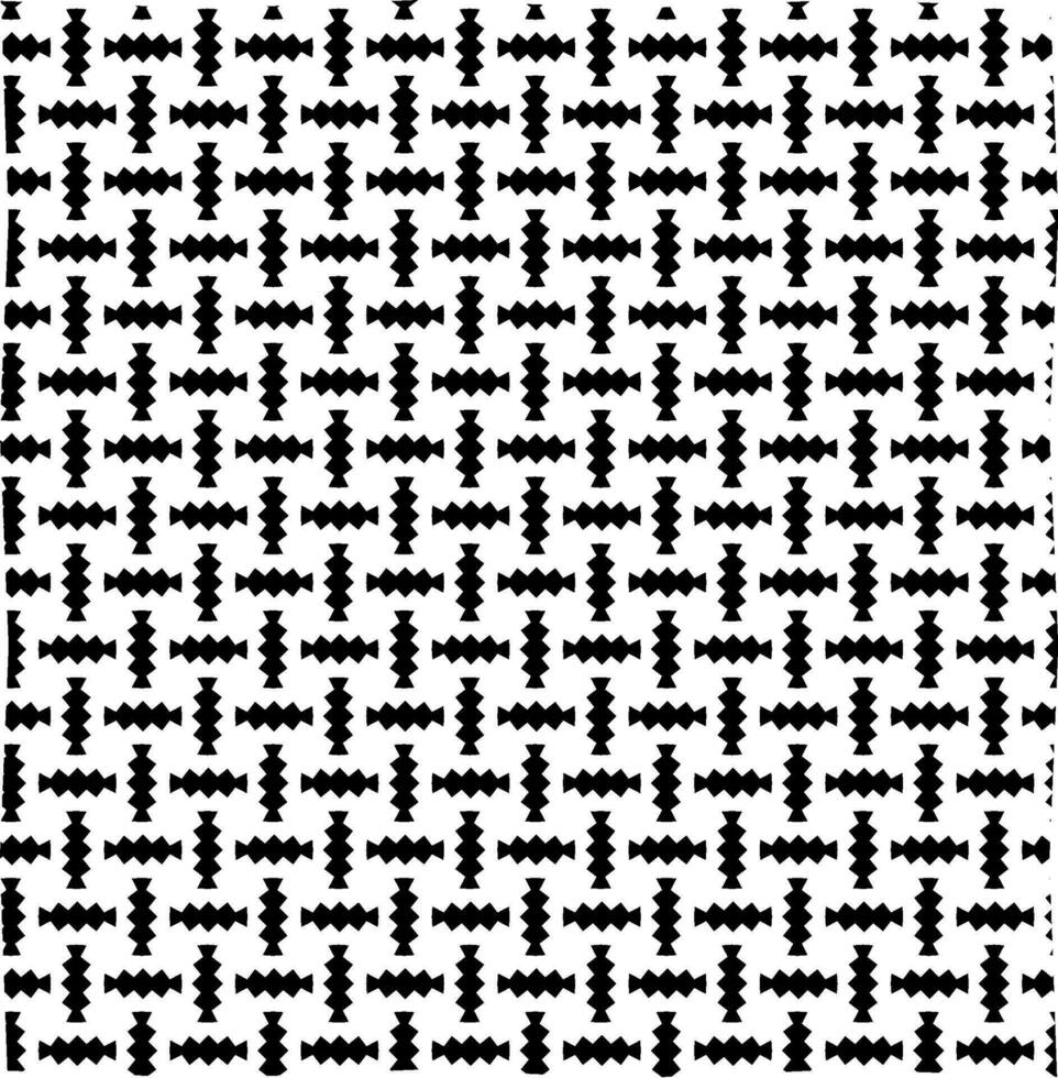 Vector seamless texture in the form of black geometric shapes on a white background