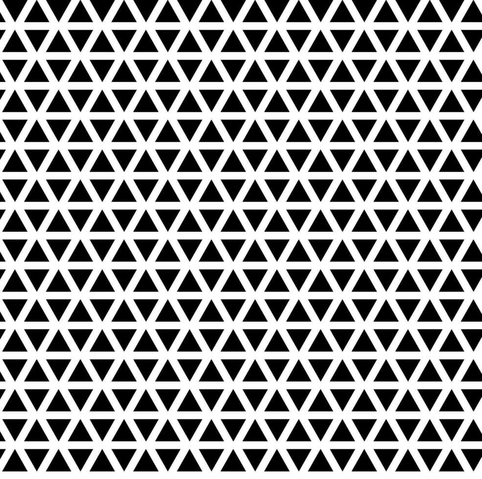 vector sin costura geométrico textura en el formar de negro triangulos en un blanco antecedentes