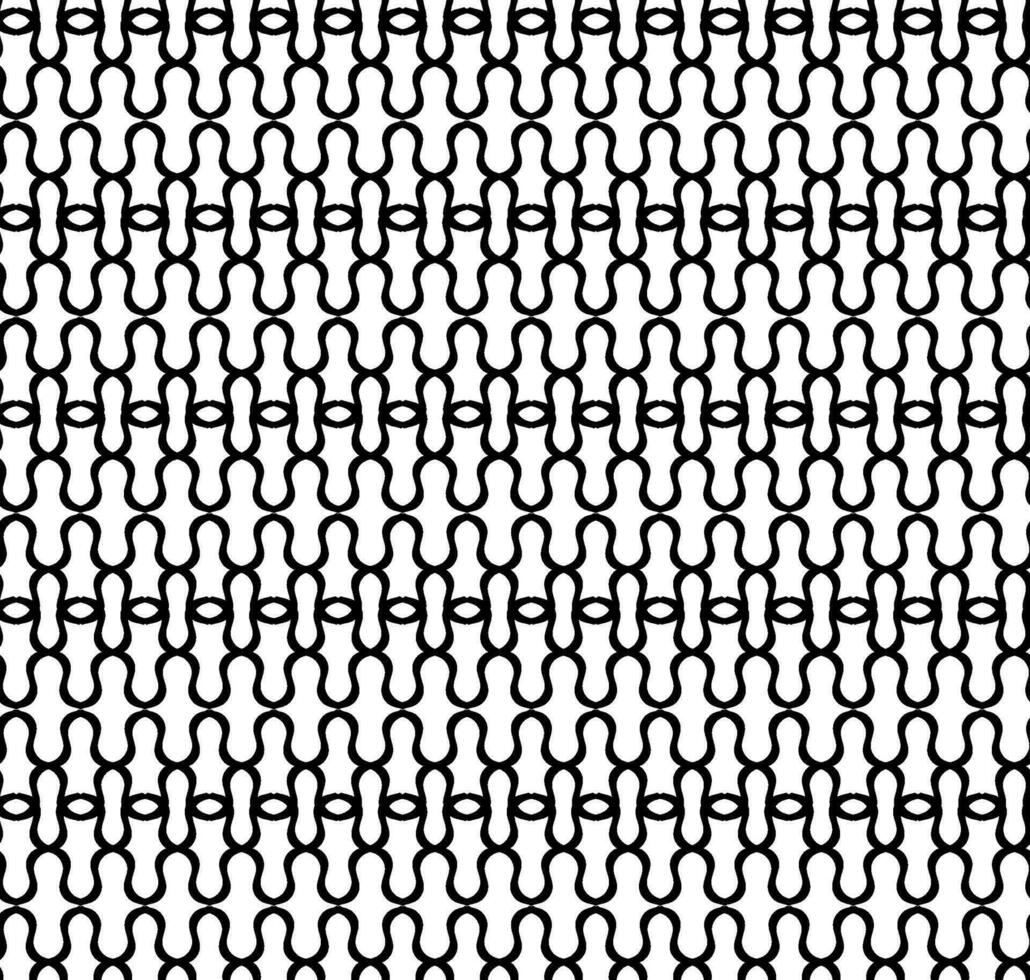 Vector seamless geometric texture in the form of an original black pattern on a white background
