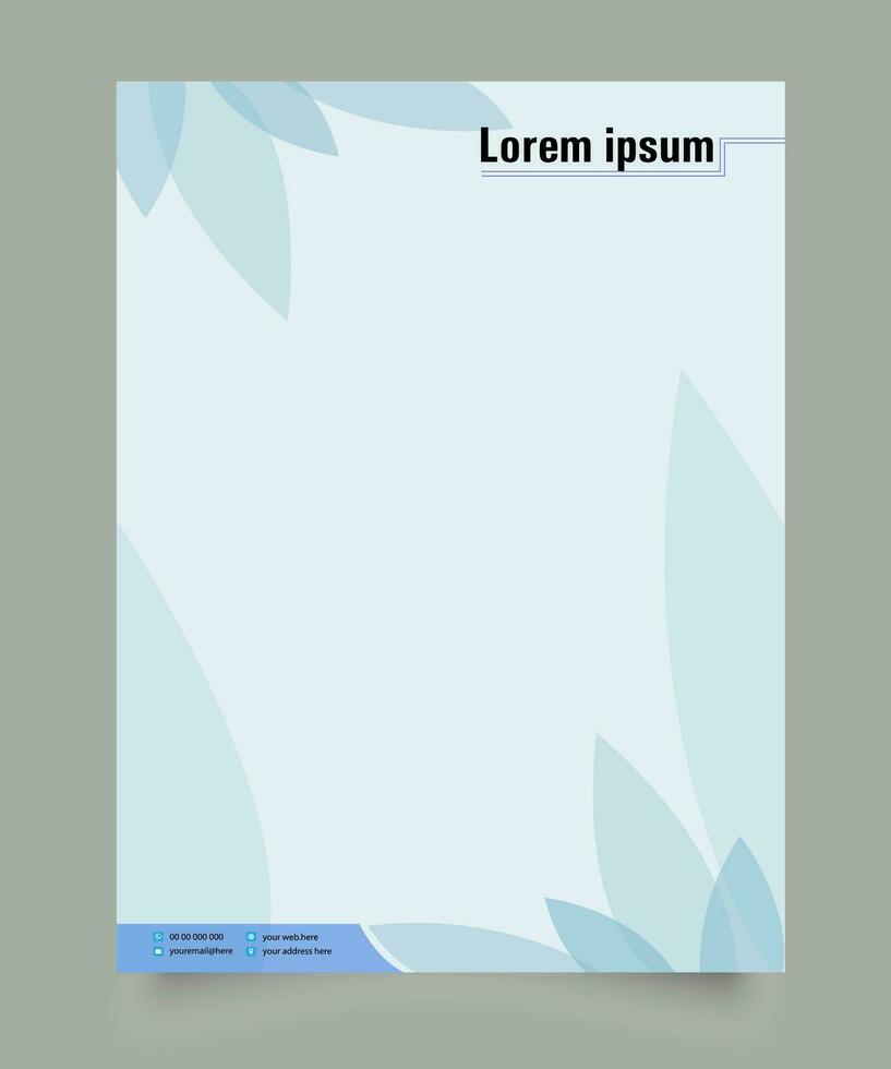 Professional corporate company business colorful letterhead template design with a4 size stationary item modern letterhead. vector