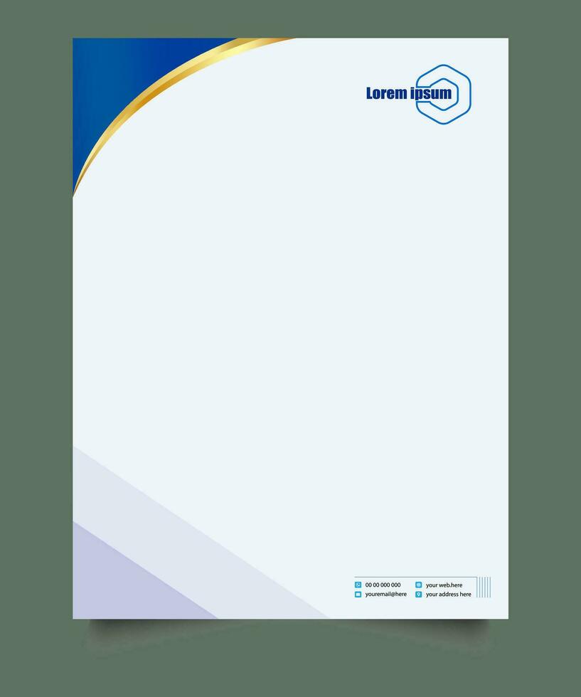 Professional corporate company business colorful letterhead template design with a4 size stationary item modern letterhead. vector