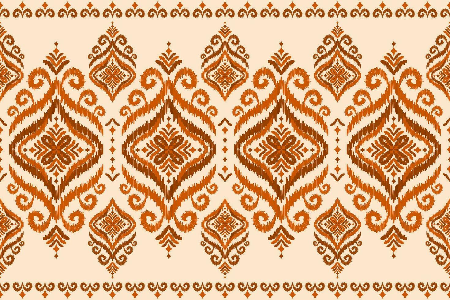 Carpet ethnic pattern art. Ikat ethnic seamless pattern in tribal. vector