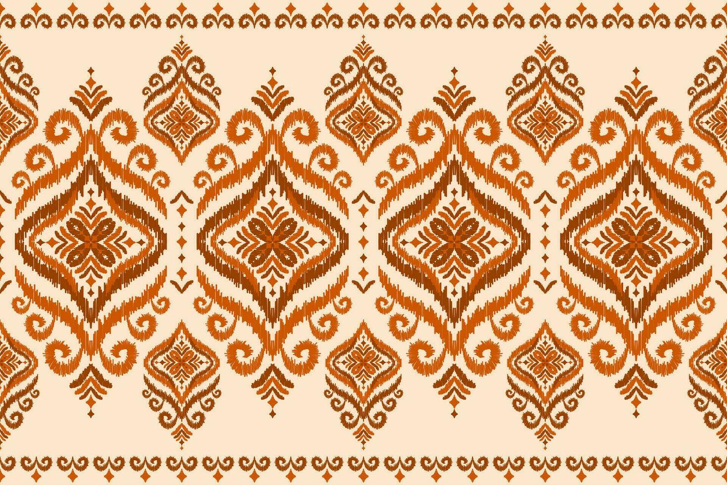 arte de patrón étnico de alfombras. patrón sin costuras étnico ikat en tribal. vector