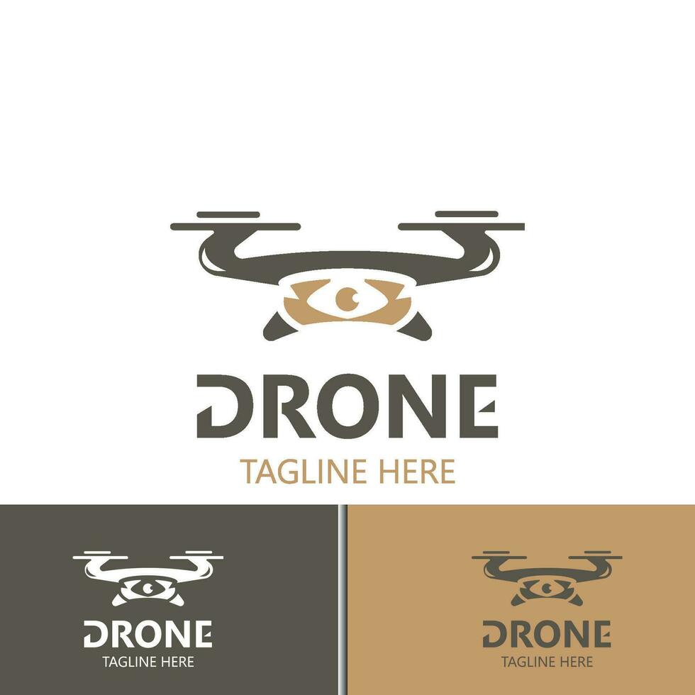 Drone aerial with camera vector template icon. logo photography drone vector. quadcopter flat style