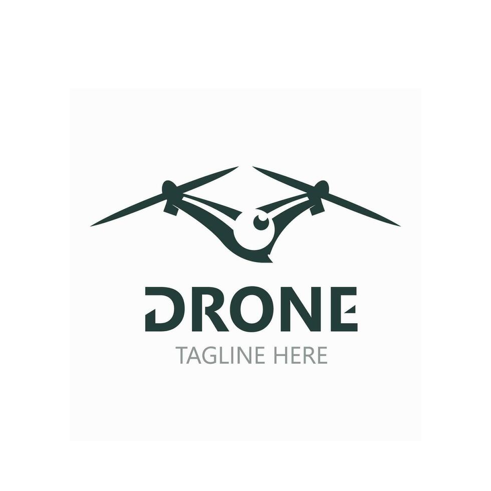 Drone aerial with camera vector template icon. logo photography drone vector. quadcopter flat style